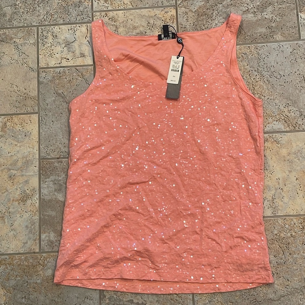Talbots sparkley sequin Layering shell tank top, sz M